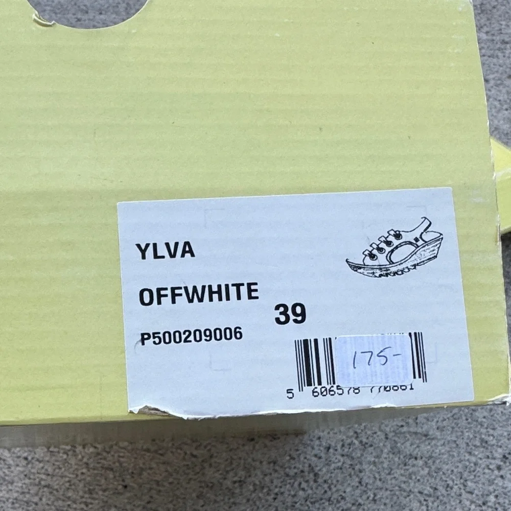 Fly London Cream Wedge Sandals